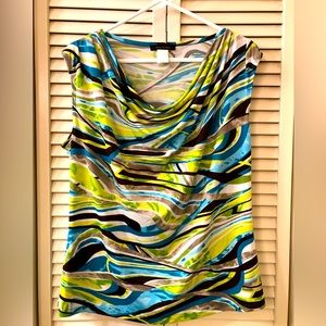 Women’s sleeveless multicolored blouse